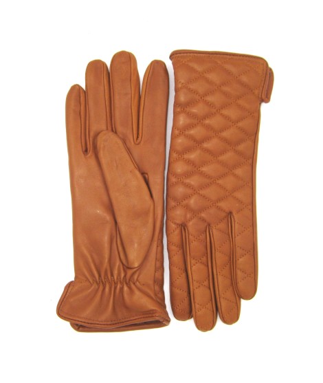 Sermoneta Gloves Guanto in Nappa trapuntato 2bt fodera cashmere Tan Soddisfazione Garantita
