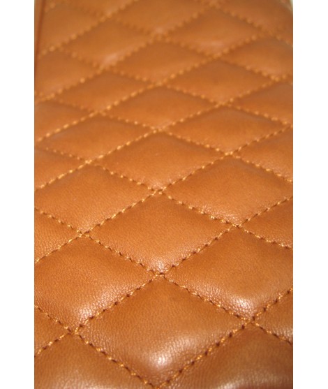Sermoneta Gloves Guanto in Nappa trapuntato 2bt fodera cashmere Tan Soddisfazione Garantita