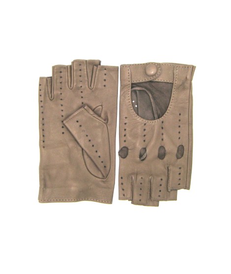 Sermoneta Gloves Guanto Guida in Nappa sfoderato 1/2 dita Fango 2025