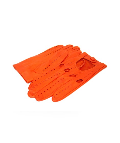 Sermoneta Gloves Guanto Guida in Nappa sfoderato dita intere Arancio scuro Presa
