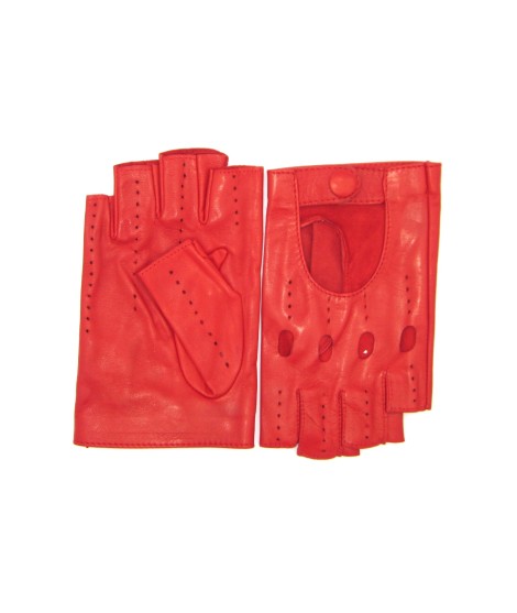 Sermoneta Gloves Guanto in Nappa da Guida mezze dita Rosso Vendita Calda