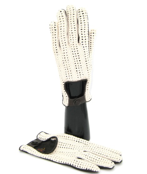 Sermoneta Gloves Guanto Guida in Nappa e Corda dita intere T.Moro Fino Al -60%