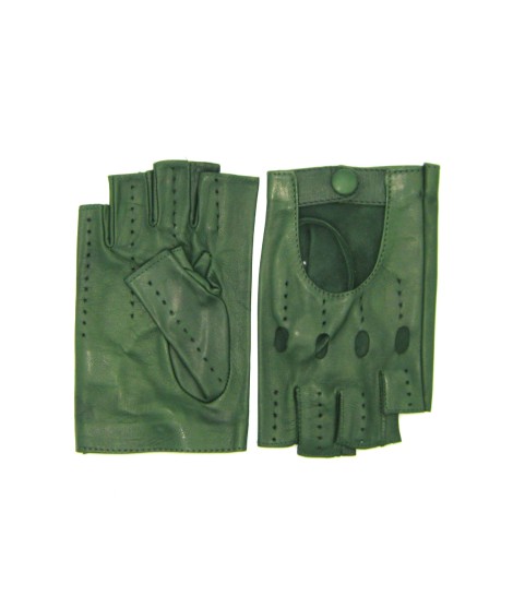 Sermoneta Gloves Guanto Guida in Nappa mezze dita Verde Oliva Affare Del Giorno