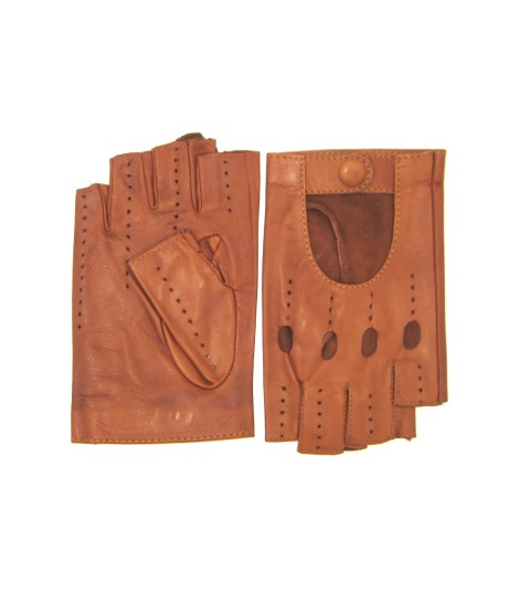 Sermoneta Gloves Guanto Guida in Nappa mezze dita Tan Prezzo Ridotto