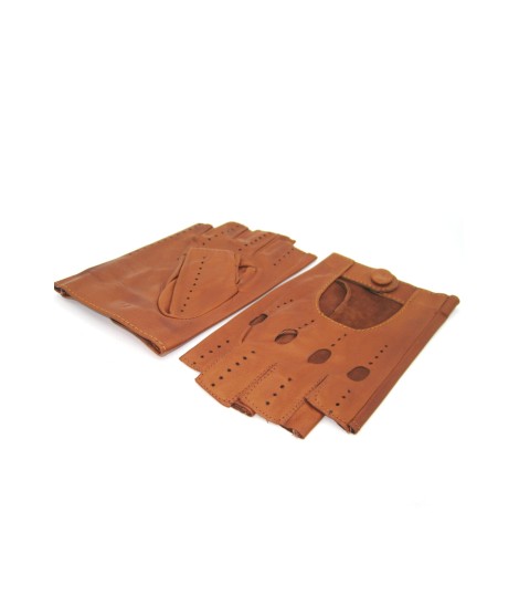 Sermoneta Gloves Guanto Guida in Nappa mezze dita Tan Prezzo Ridotto