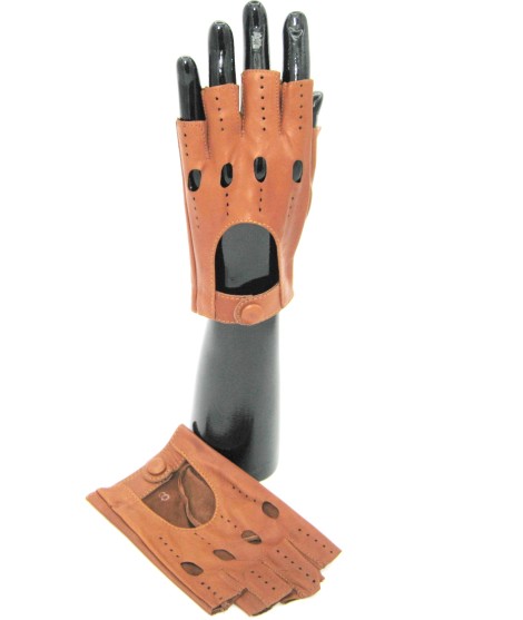 Sermoneta Gloves Guanto Guida in Nappa mezze dita Tan Prezzo Ridotto
