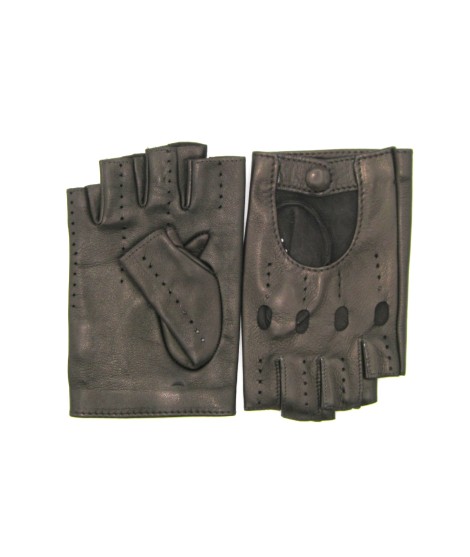 Sermoneta Gloves Guanto Guida in Nappa mezze dita T.Moro Sottocosto