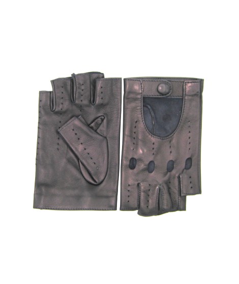 Sermoneta Gloves Guanto Guida in Nappa mezze dita Navy Convenienza