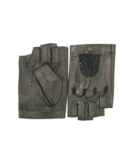 Sermoneta Gloves Guanto Guida in Nappa mezze dita Nero Latest stili