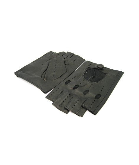 Sermoneta Gloves Guanto Guida in Nappa mezze dita Nero Latest stili