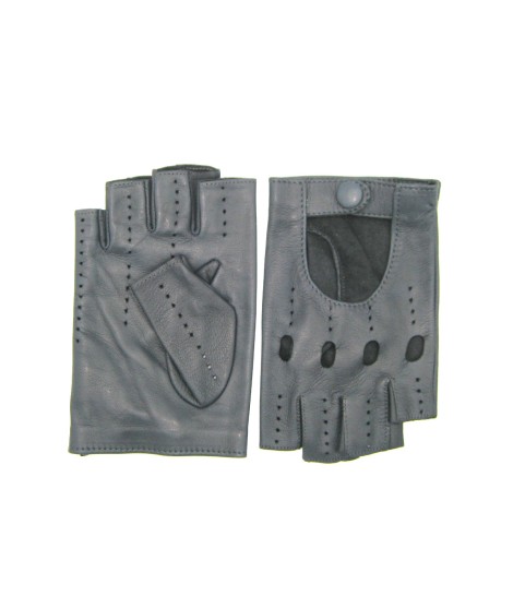 Sermoneta Gloves Guanto Guida in Nappa mezze dita Grigio Ultimi due giorni