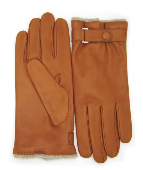 Sermoneta Gloves Guanto in Nappa foderato cashmere con cinturino Tan Online