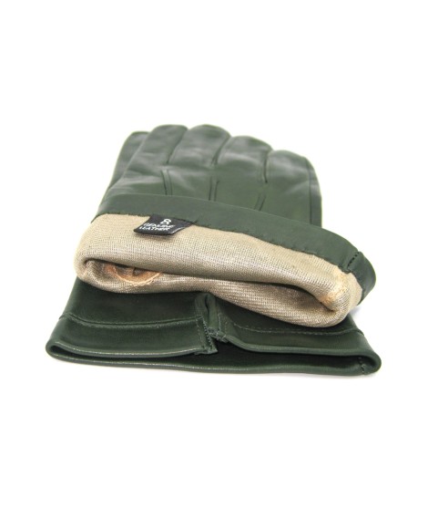 Sermoneta Gloves Guanto in Nappa foderato seta Verde scuro Vendite Flash