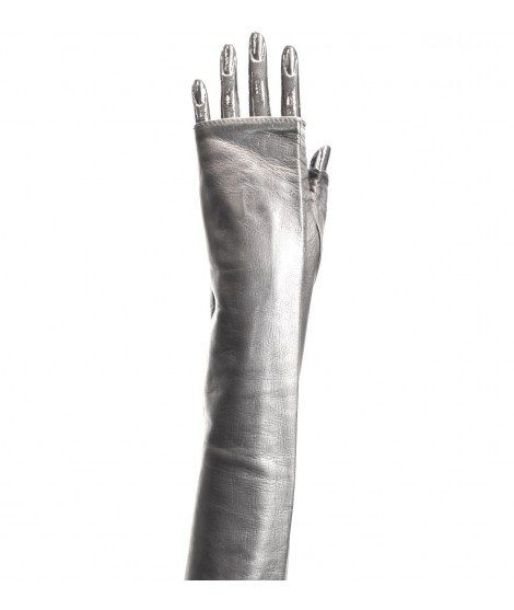 Sermoneta Gloves Guanto Manicotto in Nappa 10bt foderato seta T.Moro Soddisfazione Garantita