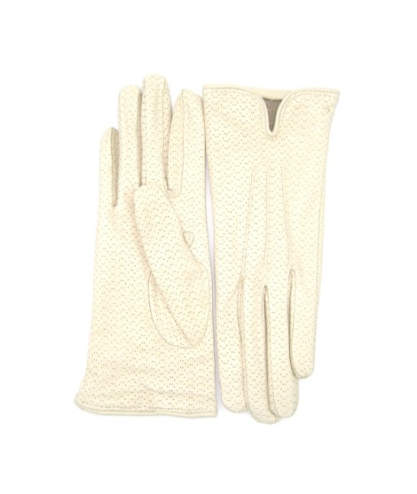 Sermoneta Gloves Guanti in Nappa foderato cashmere Panna Presa
