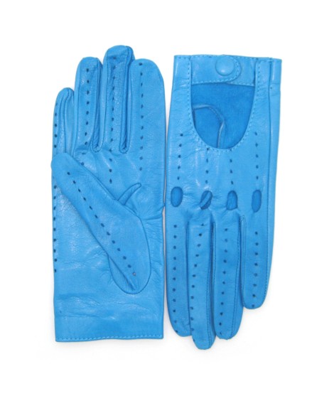Sermoneta Gloves Guanto Guida in Nappa sfoderato dita intere Turchese Vendita Calda