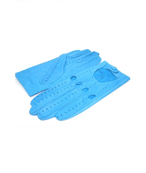 Sermoneta Gloves Guanto Guida in Nappa sfoderato dita intere Turchese Vendita Calda