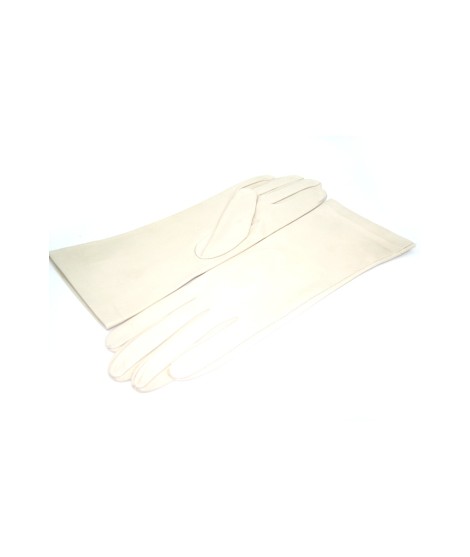 Sermoneta Gloves Guanto Nappa 4bt foderato seta Panna Moda