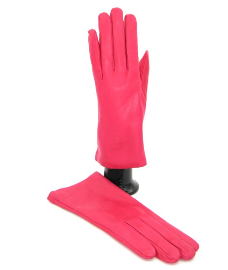 Sermoneta Gloves Guanto Nappa foderato cashmere Fucsia Italia