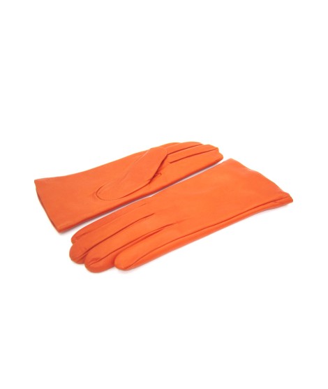 Sermoneta Gloves Guanto Nappa foderato cashmere Arancio scuro Nuovo