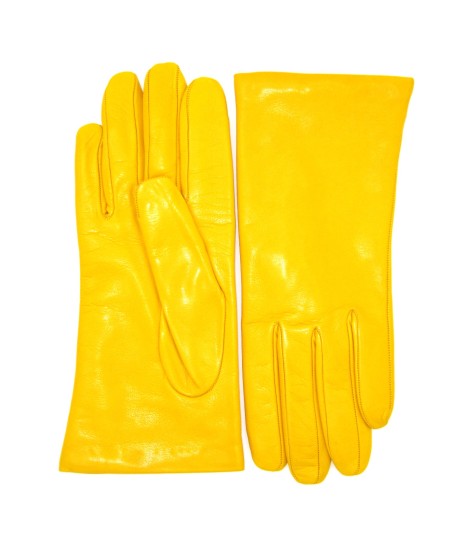 Sermoneta Gloves Guanto Nappa foderato cashmere Giallo Ocra Vendita
