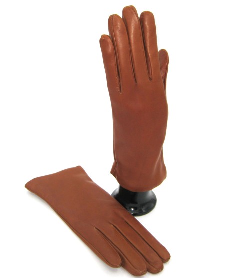 Sermoneta Gloves Guanto Nappa foderato cashmere Tan Acquista Ora