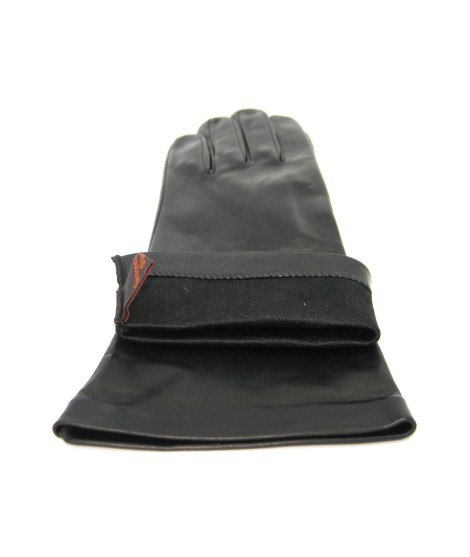 Sermoneta Gloves Guanto Nappa 4bt foderato seta Nero Novità