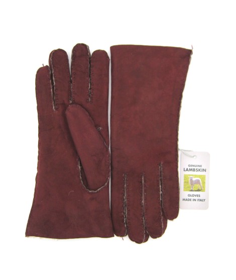 Sermoneta Gloves Guanto Montone cucito a mano Bordeaux Hotsell