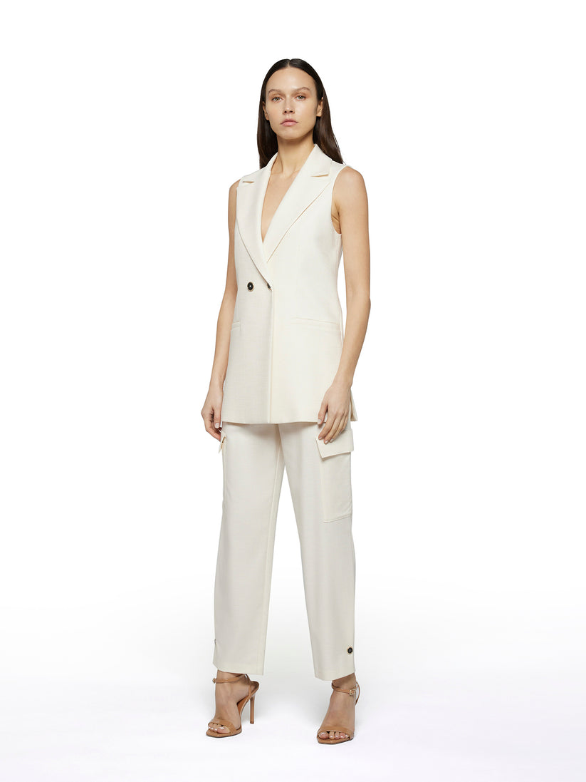 Space Simona Corsellini Pantalone cargo in tramato luxury Offerte