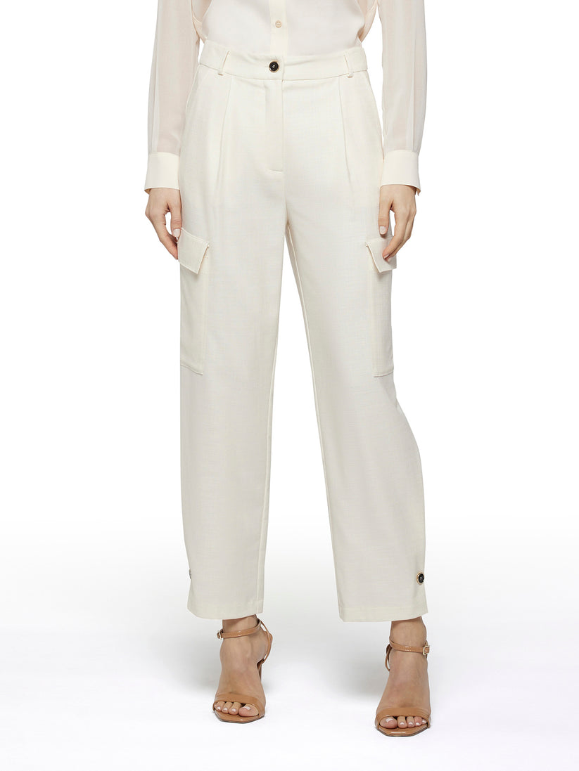Space Simona Corsellini Pantalone cargo in tramato luxury Offerte