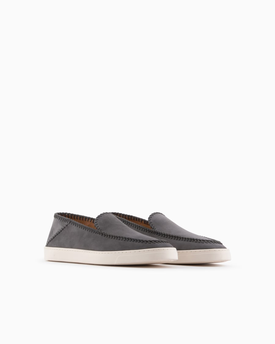 The world of armani GALLERIA 3 SLIP-ON IN PELLE SCAMOSCIATA Super Saving Price