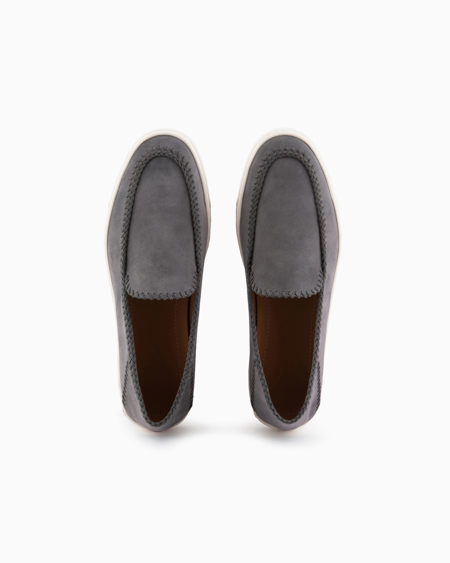 The world of armani GALLERIA 3 SLIP-ON IN PELLE SCAMOSCIATA Super Saving Price