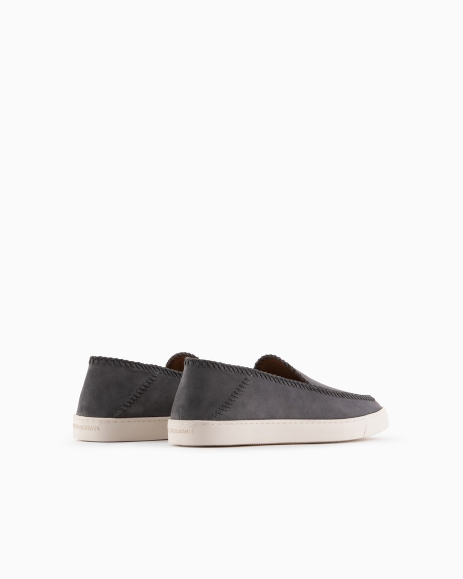 The world of armani GALLERIA 3 SLIP-ON IN PELLE SCAMOSCIATA Super Saving Price
