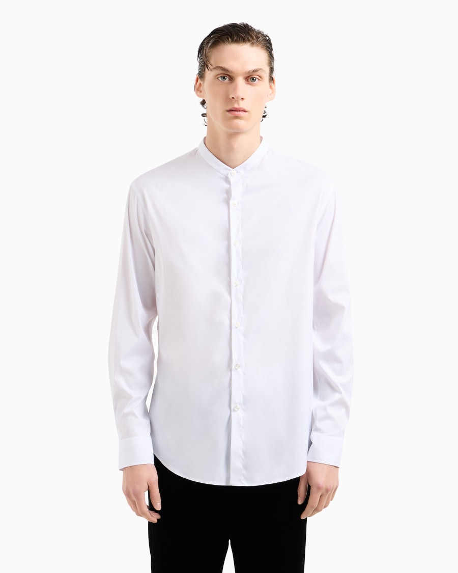 The world of armani CAMICIA ICON IN COTONE UNITO STRETCH Economico