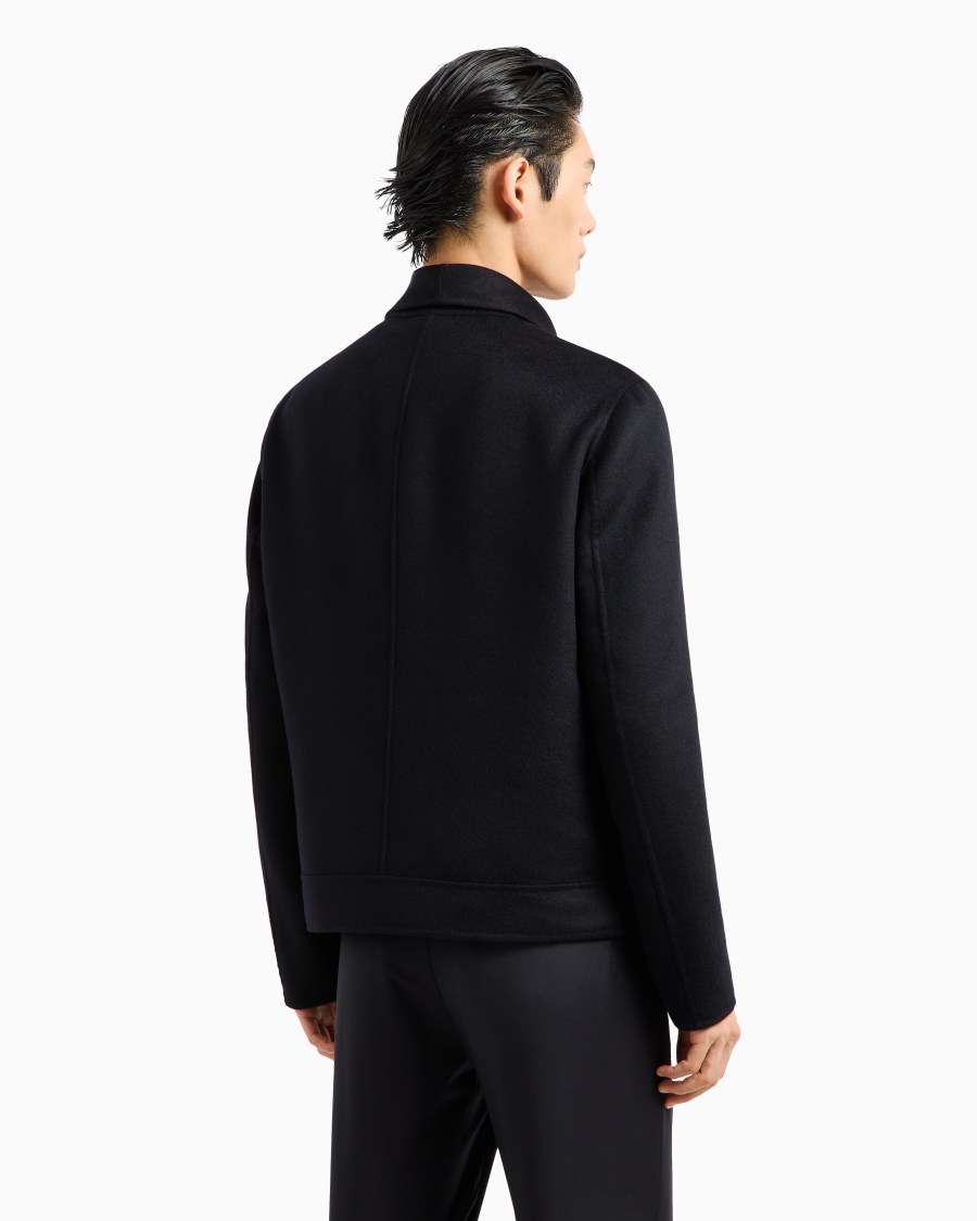 The world of armani BLOUSON ICON IN PANNO DOUBLE DI CASHMERE Super sconto