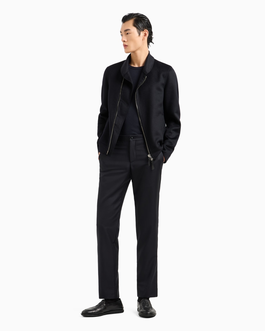 The world of armani BLOUSON ICON IN PANNO DOUBLE DI CASHMERE Super sconto