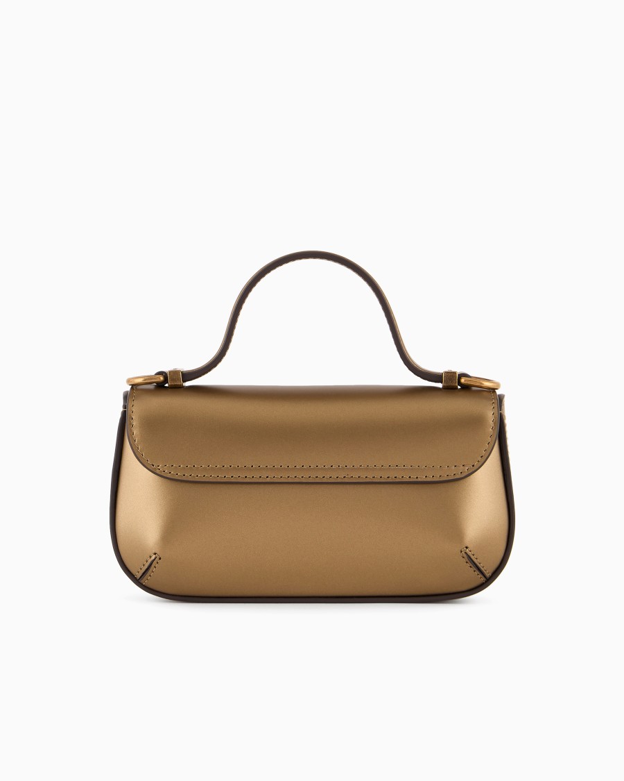 The world of armani MINI BORSA A MANO LA PRIMA IN PELLE LAMINATA Liquidazione