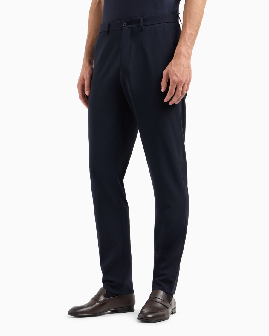 The world of armani PANTALONI IN TELA DI LANA BISTRETCH Qualità