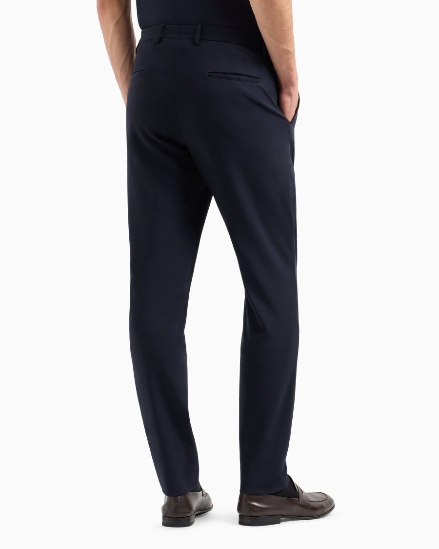 The world of armani PANTALONI IN TELA DI LANA BISTRETCH Qualità