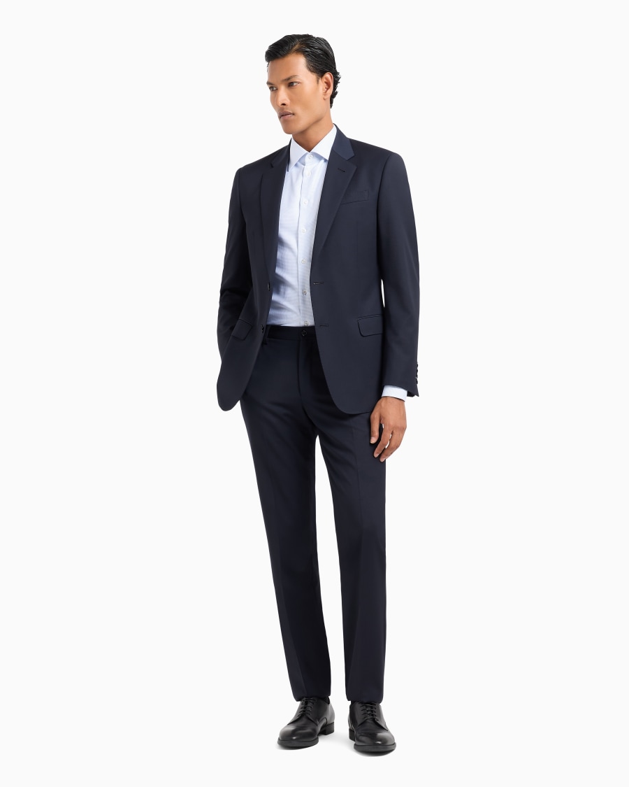 The world of armani CAMICIA REGULAR FIT IN COTONE MICROARMATURATO Promozione