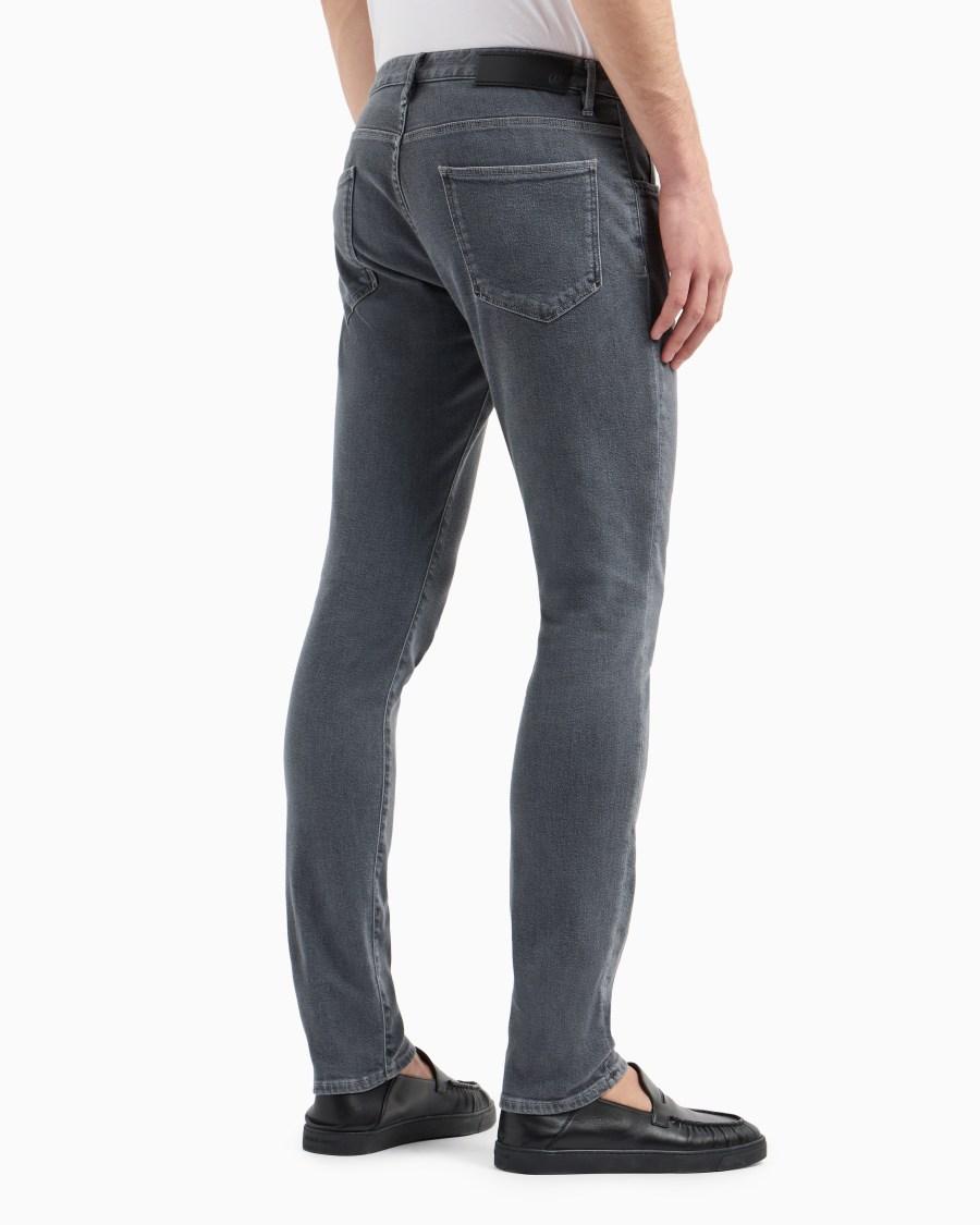 The world of armani PANTALONE 5 TASCHE SLIM FIT IN DENIM DI COTONE STRETCH Spedizione Gratuita
