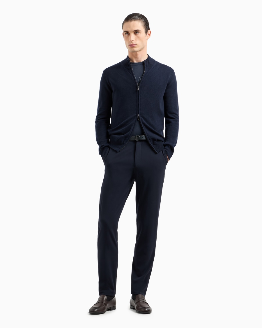 The world of armani T-SHIRT GIROCOLLO BORGONUOVO 11 IN JERSEY DI COTONE PIMA Negozi Online
