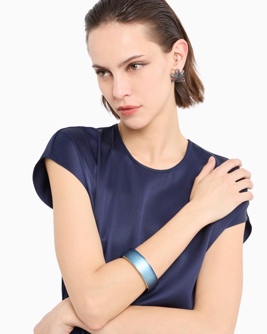 The world of armani BRACCIALE RIGIDO CON LOGO SIGNATURE Shopping Online