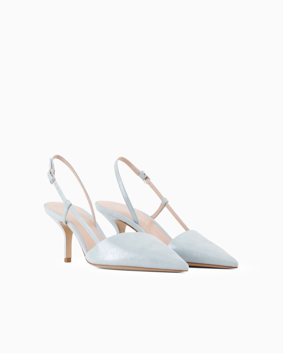 The world of armani SLINGBACK IN PELLE SCAMOSCIATA LAMINATA Vendita Economica
