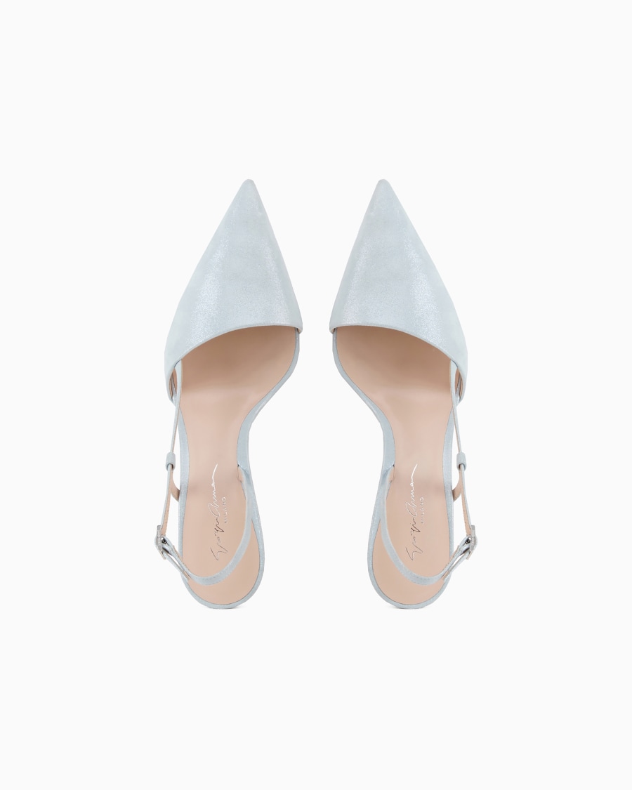 The world of armani SLINGBACK IN PELLE SCAMOSCIATA LAMINATA Vendita Economica