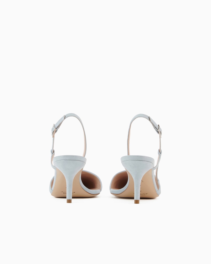 The world of armani SLINGBACK IN PELLE SCAMOSCIATA LAMINATA Vendita Economica