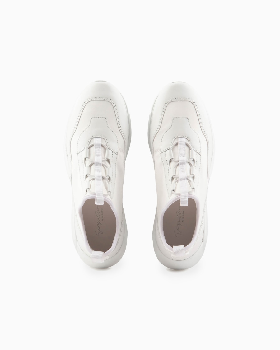 The world of armani SNEAKERS IN TESSUTO TECNICO E PELLE Saldi Di Fabbrica