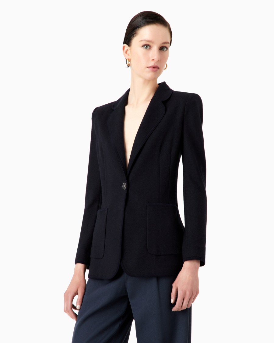 The world of armani GIACCA IN JERSEY DI PURO CASHMERE Italia