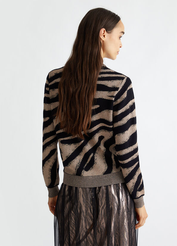 Liu Jo Cardigan jacquard con zip In vendita