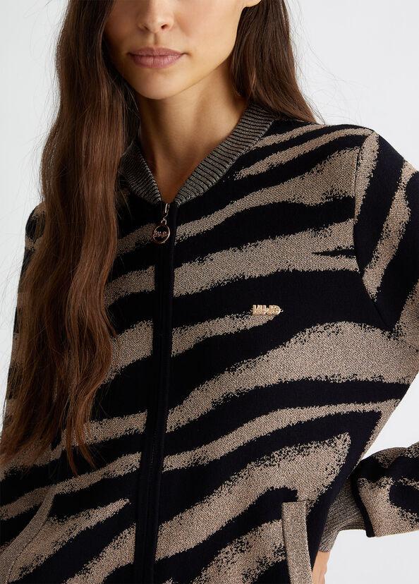 Liu Jo Cardigan jacquard con zip In vendita